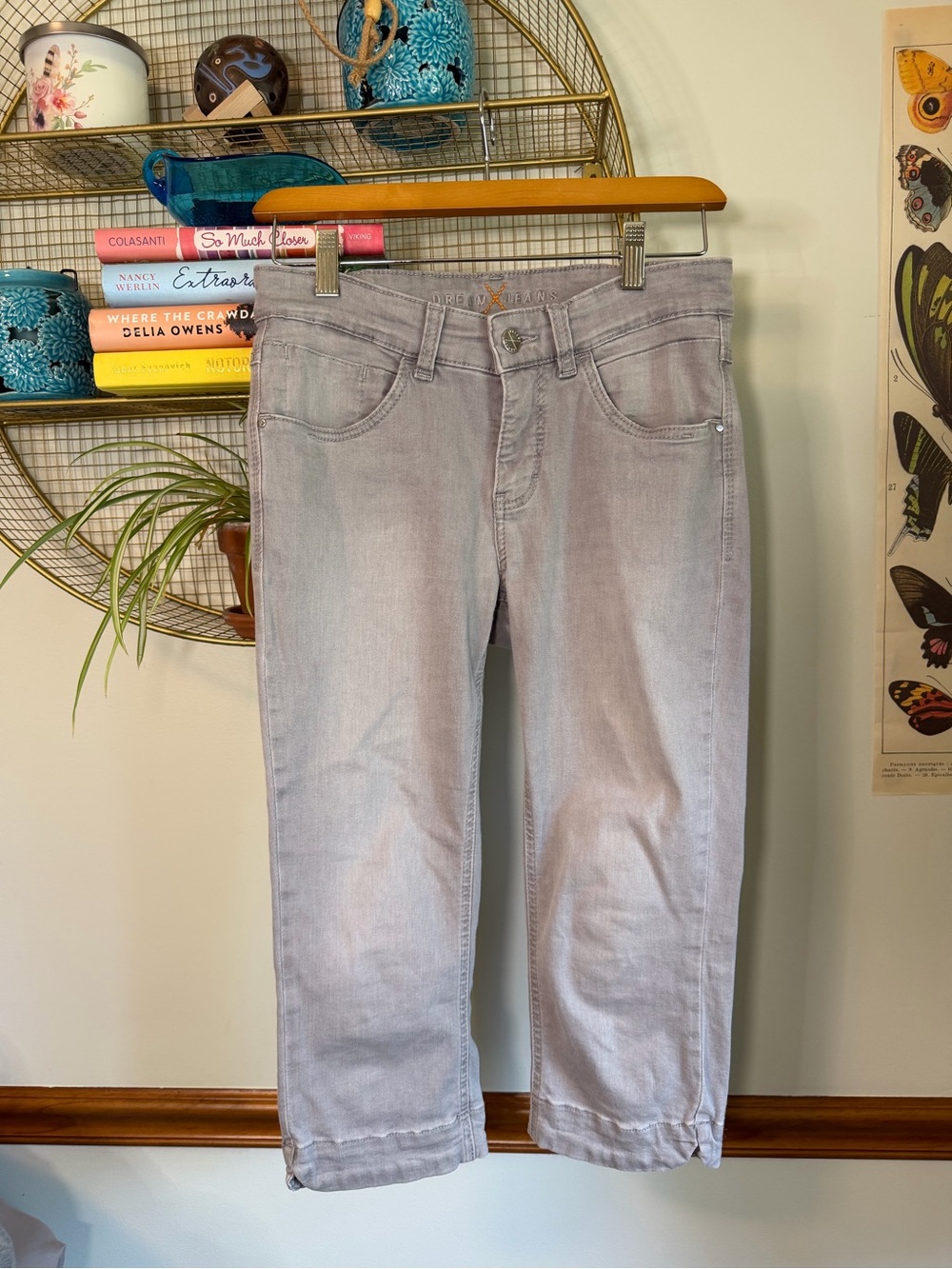 Dream Jeans Light Gray Cropped Jeans